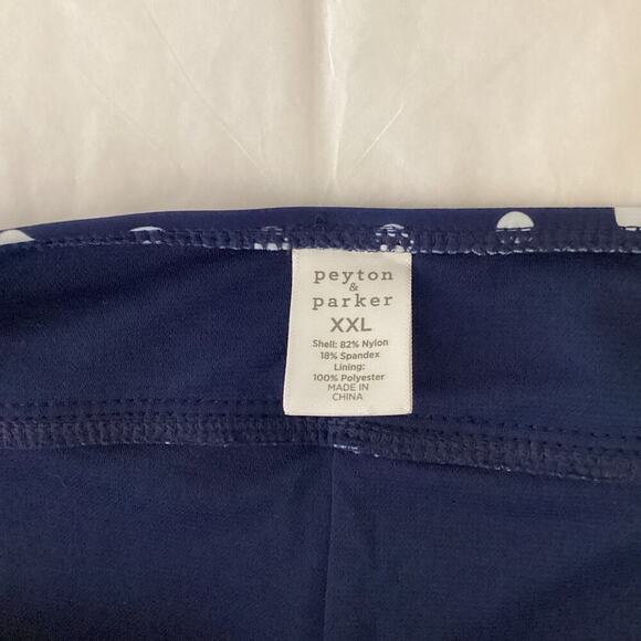 Peyton & Parker One Piece Swimsuit XXL Navy White Polka Dot Halter Top NWT - Picture 4 of 7